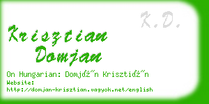 krisztian domjan business card